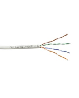 Kabel Emiter Net UTP (U/UTP) kat.5e 350MHz, drut, standard, szary