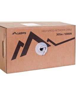 Kabel sieciowy Lanberg LCU6-12CU-0305-S (UTP 305m kat. 6 kolor szary)