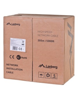 Kabel sieciowy Lanberg LCU6-12CU-0305-S (UTP 305m kat. 6 kolor szary)