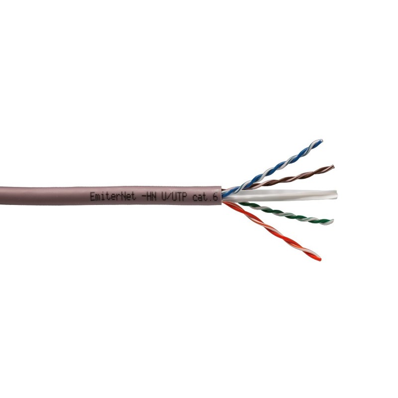 Kabel Emiter Net U/UTP kat.6 450MHz B2ca LS0H, drut 4x2x23AWG