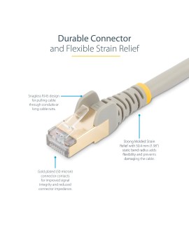 StarTech.com 6ASPAT7MGR kabel sieciowy Szary 7 m Cat6a S/UTP (STP)