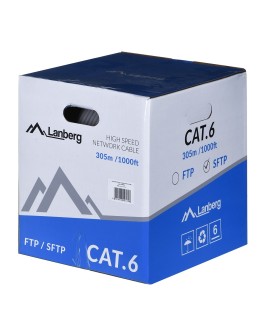 Kabel sieciowy Lanberg LCS6-11CU-0305-S (S/FTP 305m kat. 6 kolor szary)