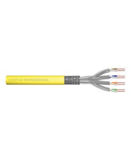 Kabel instalacyjny DIGITUS kat.7A, S/FTP, Dca, AWG22/1, LSOH, 500m, żółty, szpula