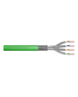 Kabel instalacyjny DIGITUS kat.8.2, S/FTP, Dca, AWG 22/1, LSOH, 500m, zielony, szpula