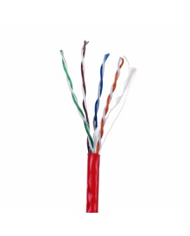 LANBERG KABEL UTP 1GB/S 305M DRUT CCA CZERWONY LCU6-10CC-0305-R