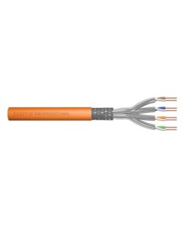 Digitus Kabel instalacyjny kat.7, S/FTP, Dca-s1a d1 a1, AWG 23/1, LSOH, 1000m, pomarańczowy, szpula