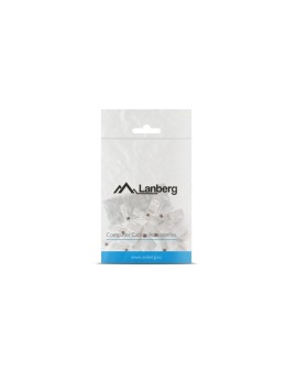 LANBERG WTYK SIECIOWY RJ45 (8P8C) KAT.6 UTP (20SZT) Z PROWADNICĄ DO LINKI I DRUTU