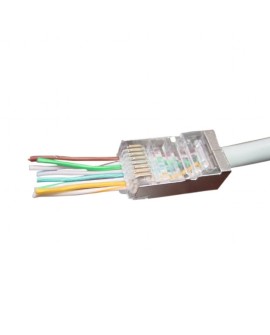 GEMBIRD WTYK SIECIOWY "PRZELOTOWY" 8P8C FTP DLA KABLI SIECIOWYCH DRUTÓW I LINEK, 100-PAK