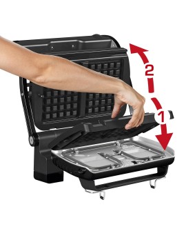 Grill elektryczny Tefal Optigrill+ GC 716D12 (Akcesorium do gofrów stołowy-zamknięty 2000W kolor srebrny)