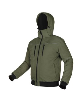 Kurtka ocieplana z kapturem OUTDOOR, zielona, rozmiar M