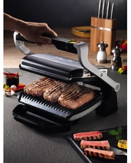 Grill Tefal OptiGrill GC712D34 (stołowy-zamknięty 2000W kolor inox)