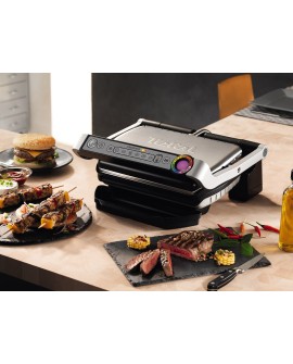Grill Tefal OptiGrill GC712D34 (stołowy-zamknięty 2000W kolor inox)