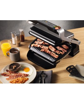 Grill Tefal OptiGrill GC712D34 (stołowy-zamknięty 2000W kolor inox)