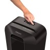 Niszczarka Fellowes LX70, 4407501 kolor czarny, 18 litrów, Niszczy jednorazowo do 11 kartek A4 (70g) na ścinki 4×40 mm