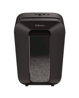 Niszczarka Fellowes LX70, 4407501 kolor czarny, 18 litrów, Niszczy jednorazowo do 11 kartek A4 (70g) na ścinki 4×40 mm