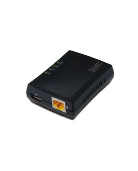 DIGITUS WIELOFUNKCYJNY SERWER WYDRUKU/PRINT SERVER 1XUSB 2.0 HUB SIECIOWY, NAS, 1X RJ45, LAN 10/100MBPS DN-13020