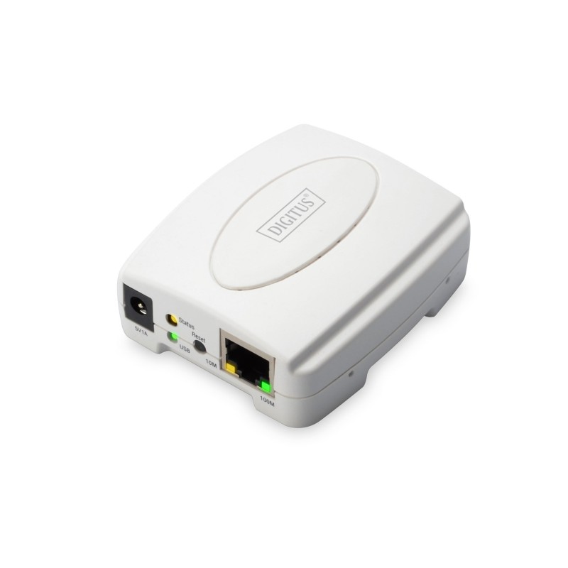 DIGITUS SERWER WYDRUKU LAN 1XUSB 2.0 1XRJ45 FAST ETHERNET 10/100MBPS DN-13003-2