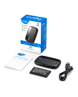 Cudy MF4 router bezprzewodowy Jedna częstotliwości (2,4 GHz) 4G Czarny