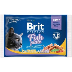 Brit Cat Pouches FISH PLATE...