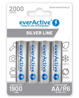 Zestaw akumulatorków everActive EVHRL6-2000 (2000mAh Ni-MH)