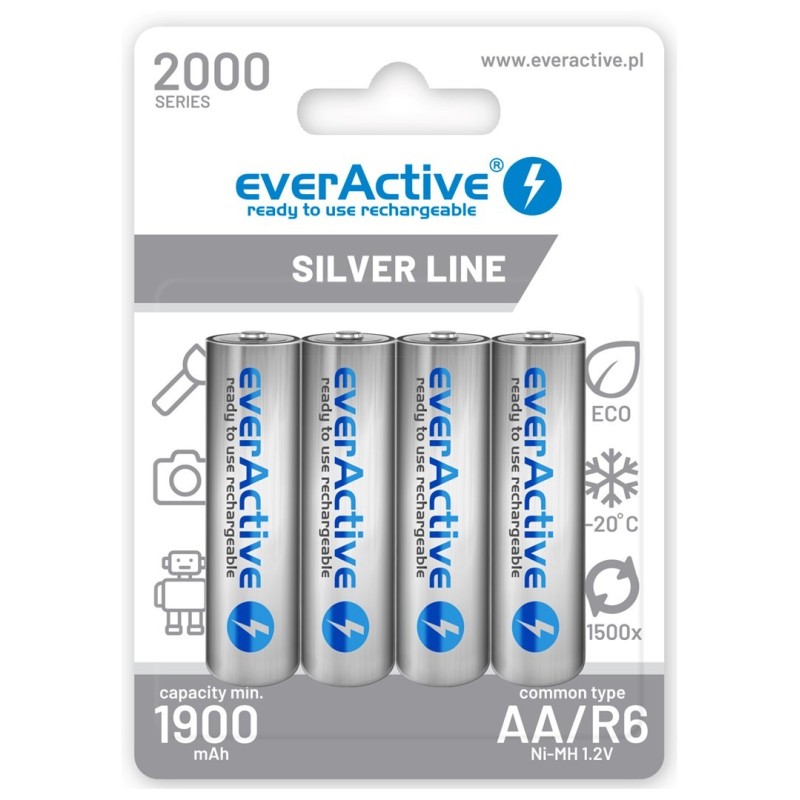 Zestaw akumulatorków everActive EVHRL6-2000 (2000mAh Ni-MH)