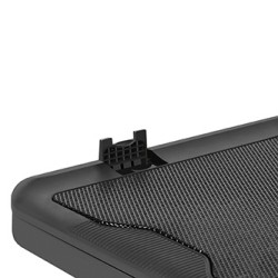 Stojak pod notebook, NS-503, podświetlenie, 18 cm wentylator, czarno-niebieski, DEFENDER, z 2-portowym hub-em