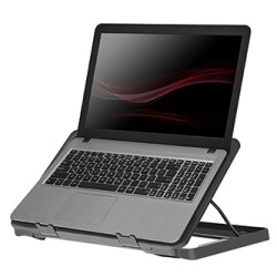 Stojak pod notebook, NS-503, podświetlenie, 18 cm wentylator, czarno-niebieski, DEFENDER, z 2-portowym hub-em