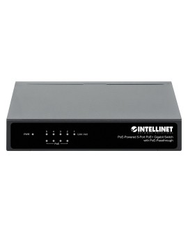 INTELLINET SWITCH GIGABIT 5XPOE PASSTHROUGH ZASILANY POE LUB AC, 68W 561082