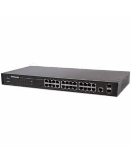 Intellinet 560917 łącza sieciowe Zarządzany Gigabit Ethernet (10/100/1000) 1U Czarny