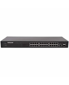 Intellinet 560917 łącza sieciowe Zarządzany Gigabit Ethernet (10/100/1000) 1U Czarny