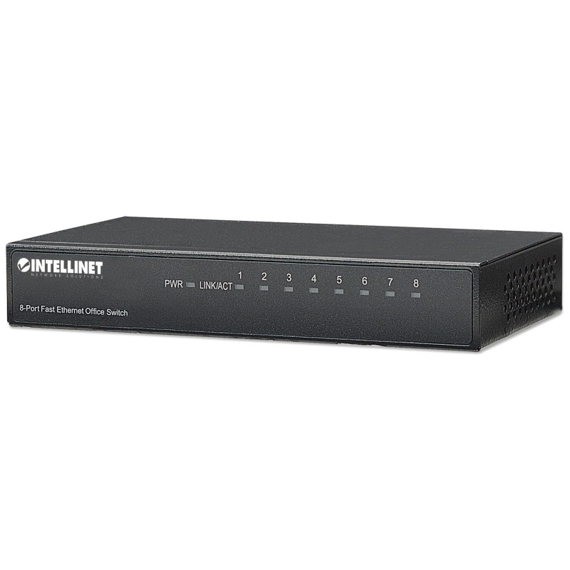 Intellinet 8-Port Fast Ethernet Office Switch Fast Ethernet (10/100) Czarny