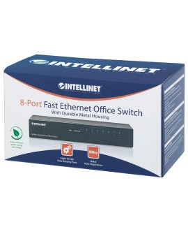 Intellinet 8-Port Fast Ethernet Office Switch Fast Ethernet (10/100) Czarny
