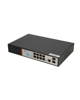 Extralink VICTOR | Switch PoE | 8x Gigabit PoE/PoE+, 2x SFP, 1x Port Konsolowy, 150W, Zarządzalny