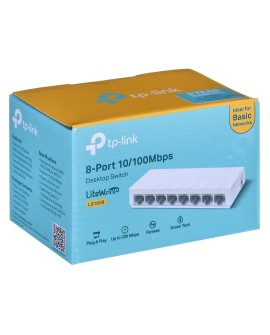 Switch TP-LINK TL-LS1008 Ilosc 8 portów RJ45 10/100 Mb/s (automatyczna negocjacja szybkości połączeń, automatyczne krosowanie