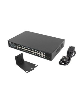 LANBERG SWITCH RACK 19" RSFE-24P-2C-360 24X 100MB POE+/2X COMBO GIGABIT 360W
