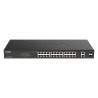 D-Link DGS-1100-26MPV2 łącza sieciowe Zarządzany L2 Gigabit Ethernet (10/100/1000) Obsługa PoE Czarny