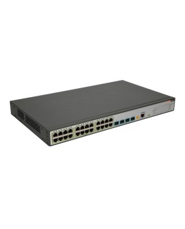 FiberHome S5800-28T-X-PE-AC łącza sieciowe Zarządzany L2/L3 Gigabit Ethernet (10/100/1000) Obsługa PoE 1U Czarny, Szary