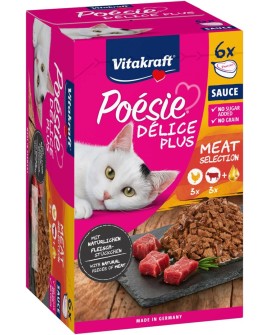VITAKRAFT Poesie delice PLUS kurczak+wołowina - Przysmak dla kota - 6x85g