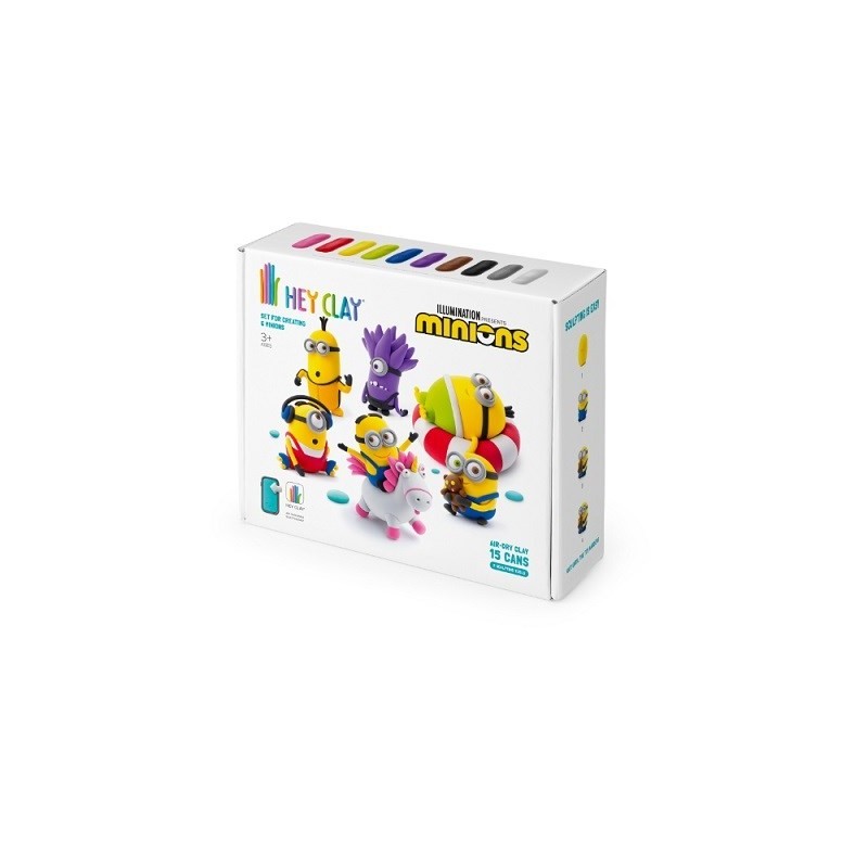 Hey Clay Zestaw Minionki + akcesoria 15 puszek 15026