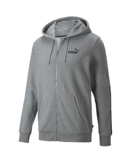 Bluza męska Puma ESS+ Tape Full-Zip Hoodie TR szara 848768 03