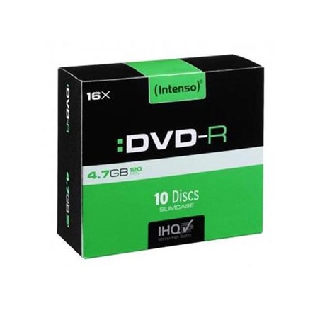 Intenso DVD-R, 4101652, 4.7GB, 16x, slim case, 10-pack, bez możliwości nadruku, 12cm, do archiwizacji danych, EOL
