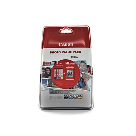 Canon oryginalny ink / tusz CLI-571 XL CMYK, 0332C005, CMYK, + 50x PP-201, EOL