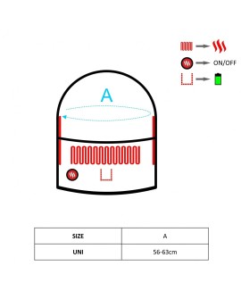 GLOVII KOMINIARKA TERMOAKTYWNA OGRZEWANA POWER BANKIEM UNI, CZARNA, BATERIA I KABEL ŁADUJĄCY W ZESTAWIE, GHBM