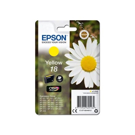 Epson oryginalny ink / tusz C13T18044012, T180440, yellow, 3,3ml