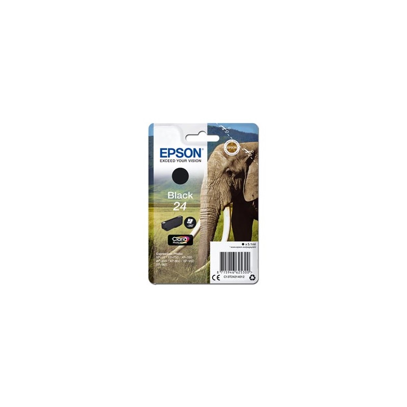 Epson oryginalny ink / tusz C13T24214012, T2421, black, 5,1ml
