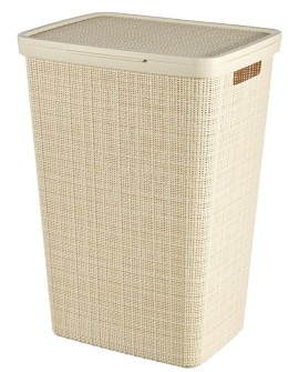 Kosz na bieliznę Curver JUTE 58L Kremowy
