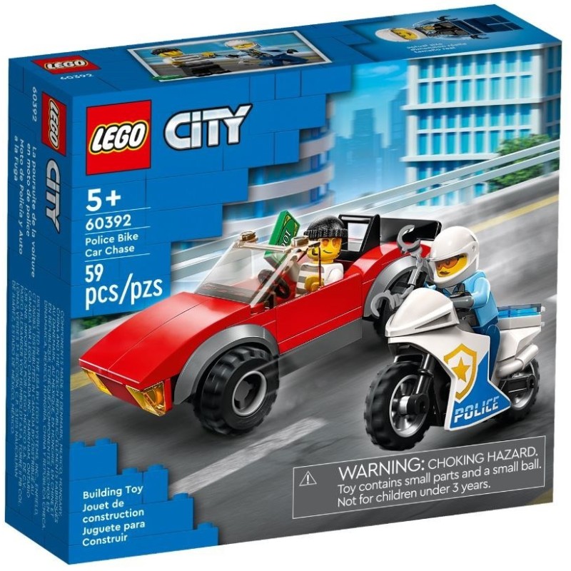 LEGO City 60392 Motocykl policyjny - pościg za samochodem