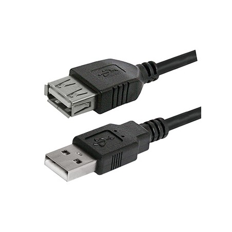 Logo Przedłużacz USB (2.0), USB A M - USB A F, 1.8m, czarna