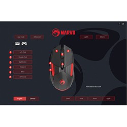 Marvo M291 Mysz przewodowa, czarna, 6400DPI