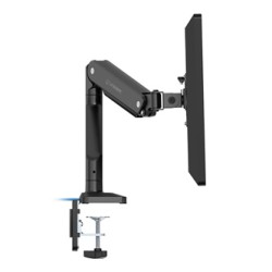 ULTRADESK BRANCH Single Regulowany uchwyt na monitor, czarny, 10KG, mocowanie na zacisk, 17"-32", 75x75/100x100